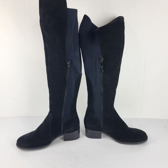 Bos & Co Jemmy Knee High Tall Boots Suede Pull on Side Zip EU39 US 8-85 - Picture 13 of 14